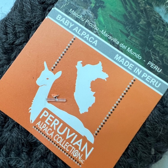 Peruvian Gloves Baby Alpaca Crochet Fingerless Made in Peru Soft Small Gray New - Picture 4 of 5